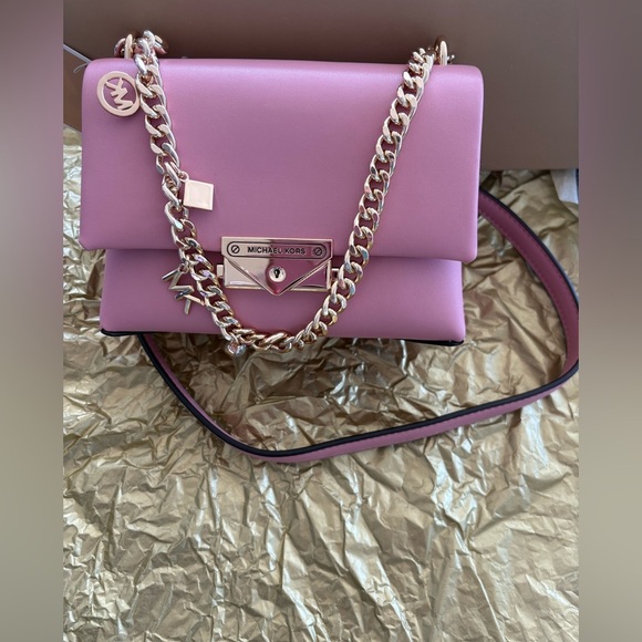 Michael Kors Cece Small Crossbody Bag with Gold Chain –Brand New Primrose color - Picture 7 of 16